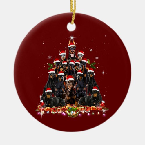 Doberman Pinscher Dog Ceramic Ornament