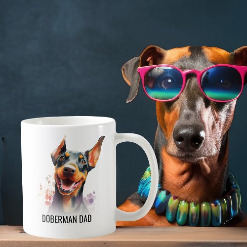   Doberman Pinscher Dog Dad  Coffee Mug