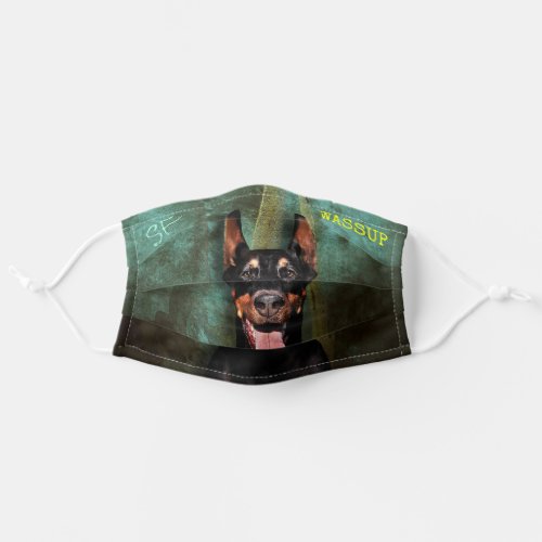 Doberman Pinscher Dog Distressed Style _ Funny Adult Cloth Face Mask