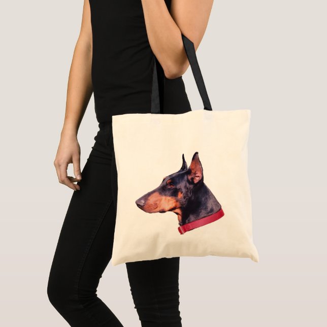 Doberman Pinscher Dog Face Tote Bag (Front (Product))