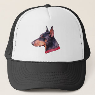 Doberman Pinscher Dog Face Trucker Hat
