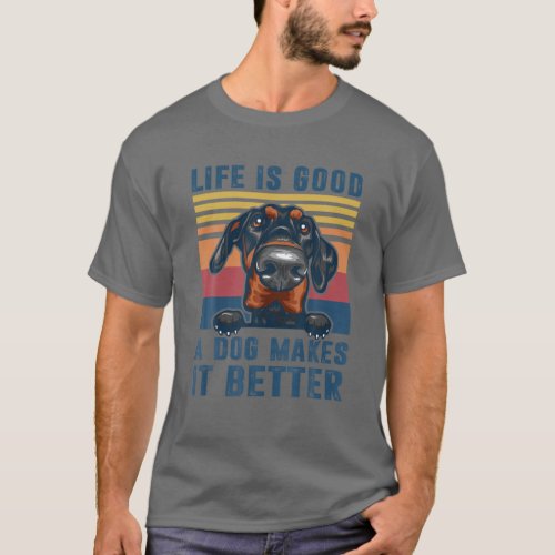 Doberman Pinscher Dog Gifts Funny Dog Dad Mom Men T_Shirt