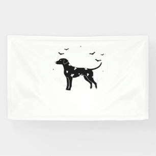 Doberman Pinscher Dog – Halloween Moon Silhouette Banner