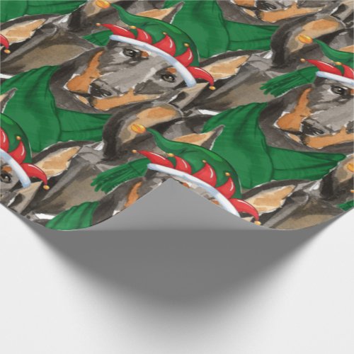 Doberman Pinscher Dog Lover Patterned Christmas Wrapping Paper