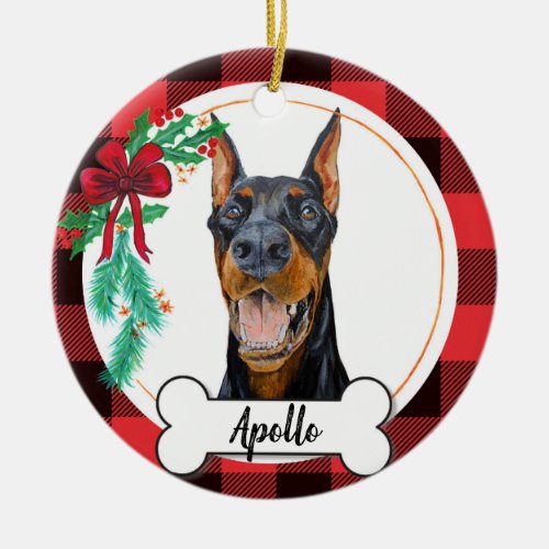 Doberman Pinscher Dog Ornament