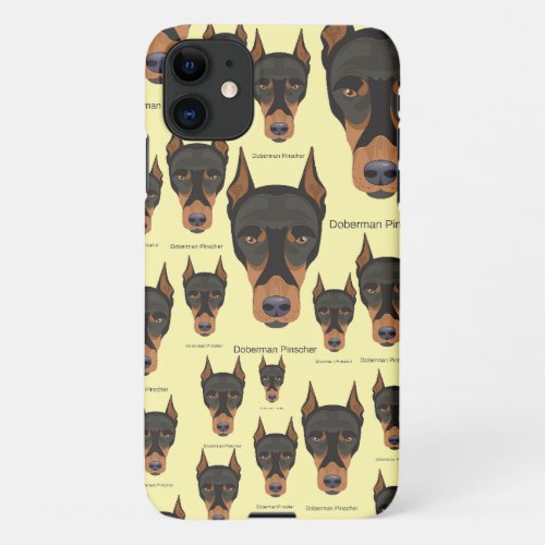 Doberman pinscher  dog pattern iPhone 11 case