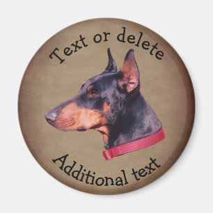 Doberman Pinscher Dog Personalized Magnet