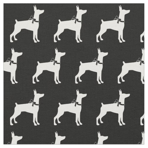 Doberman Pinscher Dog Silhouette Pet Dobie Fabric