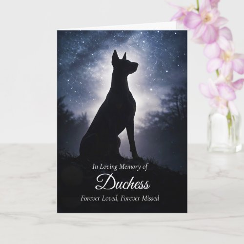 Doberman Pinscher Dog Sympathy Loss Spiritual Card