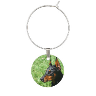 Doberman Pinscher dog Wine Charm