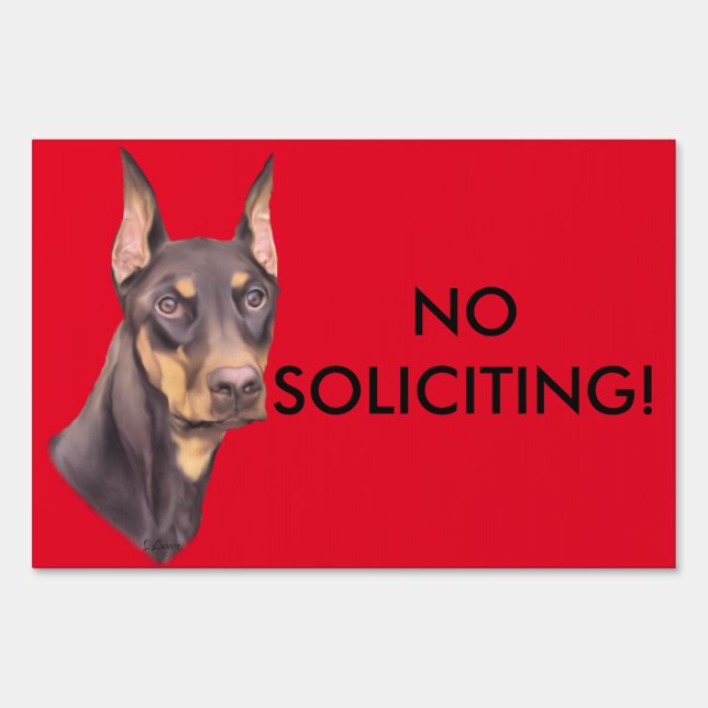 Doberman Pinscher Dog Yard Sign (Front)
