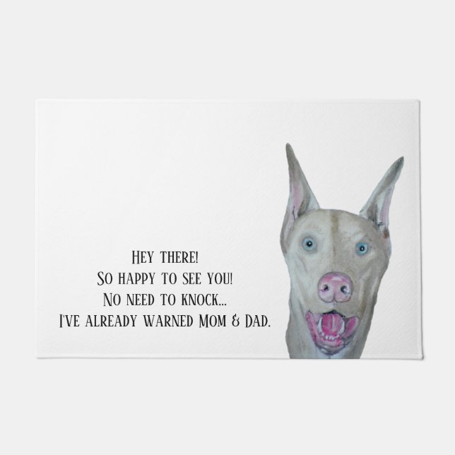 Doberman Pinscher Door Mat (Front)