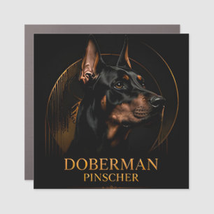 Doberman Pinscher Executive Guardian Collection Car Magnet
