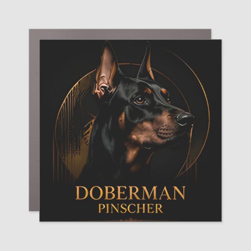 Doberman Pinscher Executive Guardian Collection Car Magnet