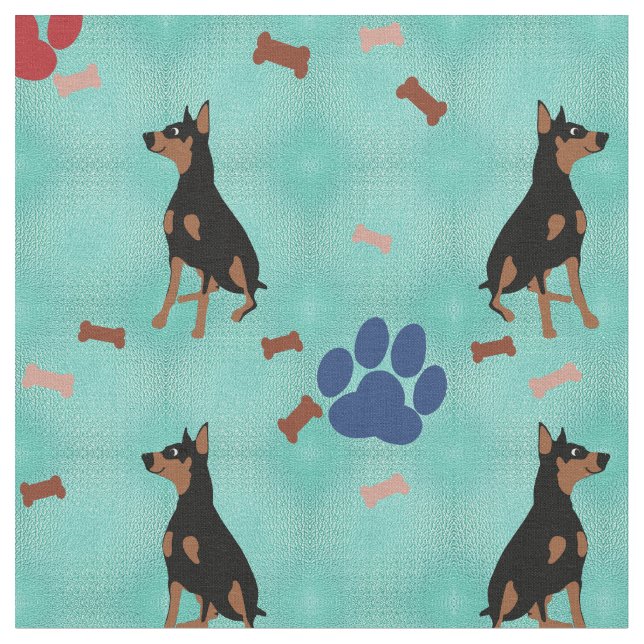 Doberman Pinscher Fabric (Close Up)