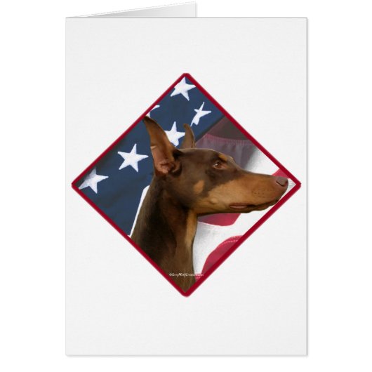Doberman Pinscher Flag 2 Cards (Front)