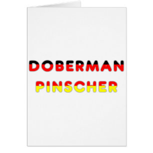 doberman pinscher flag in name cards