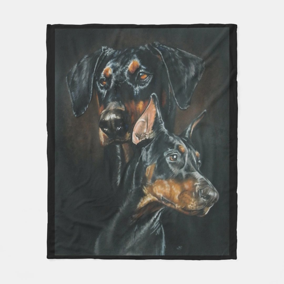 Doberman Pinscher Fleece Blanket | Zazzle