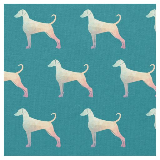 Doberman Pinscher Geo Pattern Dog Silhouette Paste Fabric
