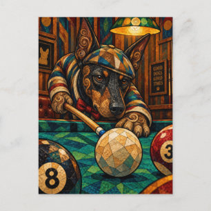 Doberman Pinscher, Geometric Mosaic Postcard