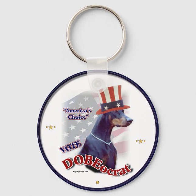 Doberman Pinscher Gifts Keychain (Front)