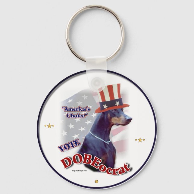 Doberman Pinscher Gifts Keychain (Front)