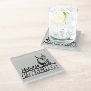 Doberman Pinscher Glass Coaster