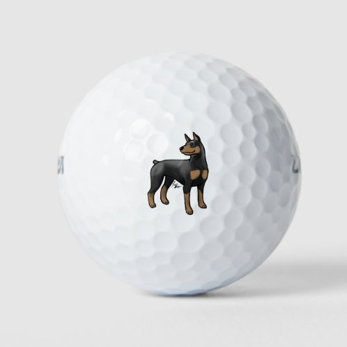 Doberman Pinscher Golf Balls