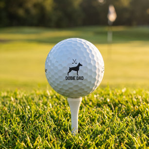 Doberman Pinscher Golf Dad Titleist Pro V1 Ball