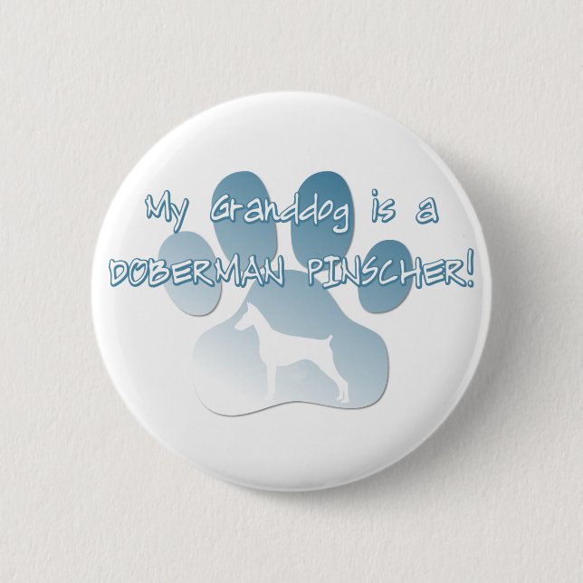 Doberman Pinscher Granddog Button (Front)
