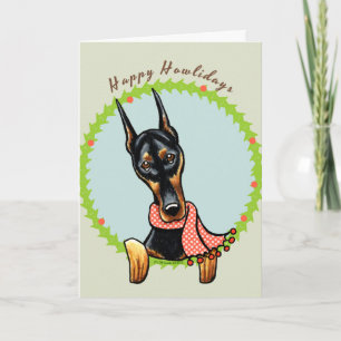Doberman Pinscher Happy Howlidays Holiday Card