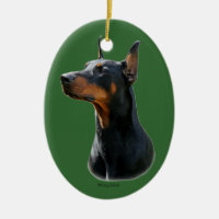 Doberman Pinscher head Ornament