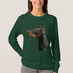 Doberman Pinscher head- red/brown T-Shirt