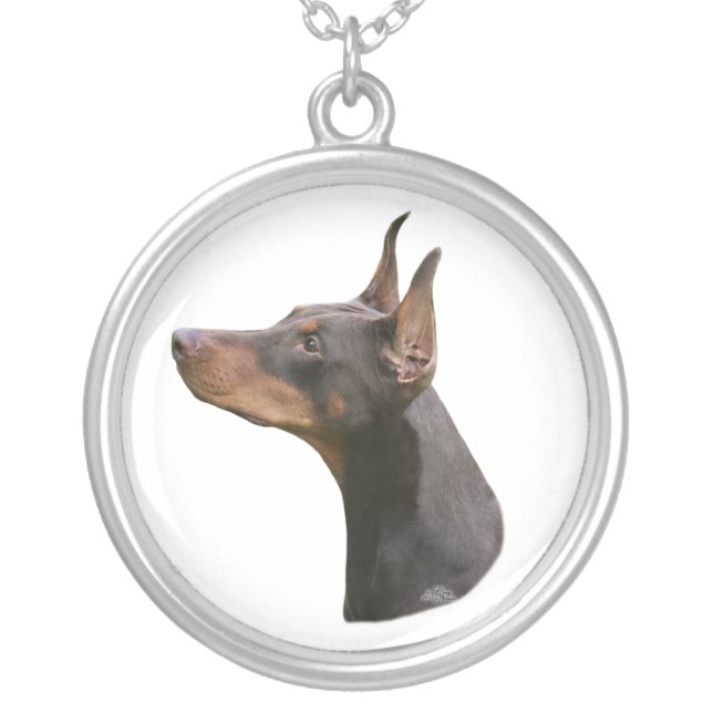 Doberman Pinscher headstudy Necklace (Front)