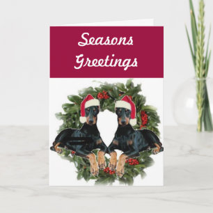 Doberman Pinscher Holiday Card
