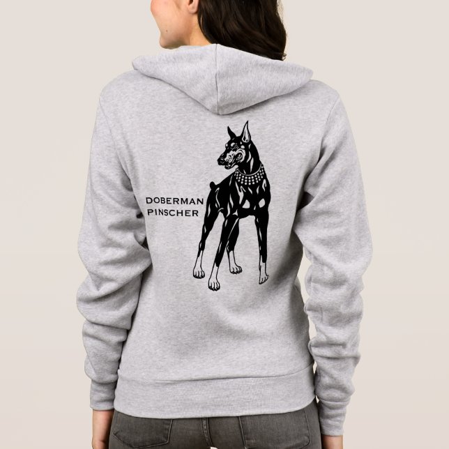 doberman pinscher hoodie (Back)