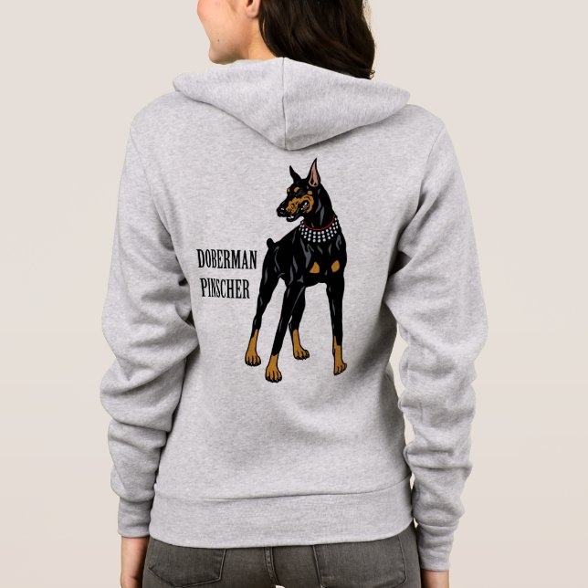 doberman pinscher hoodie (Back)