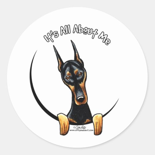 Doberman Pinscher IAAM Classic Round Sticker