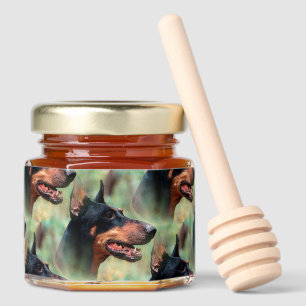 Doberman Pinscher in the Woods Honey Jar Favors