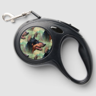 Doberman Pinscher in the Woods Retractable Pet Leash