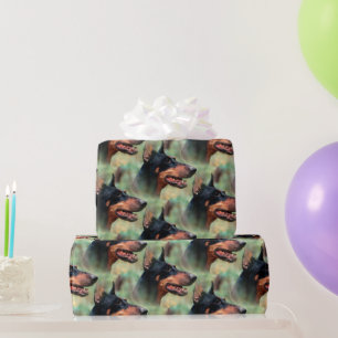 Doberman Pinscher in the Woods Wrapping Paper