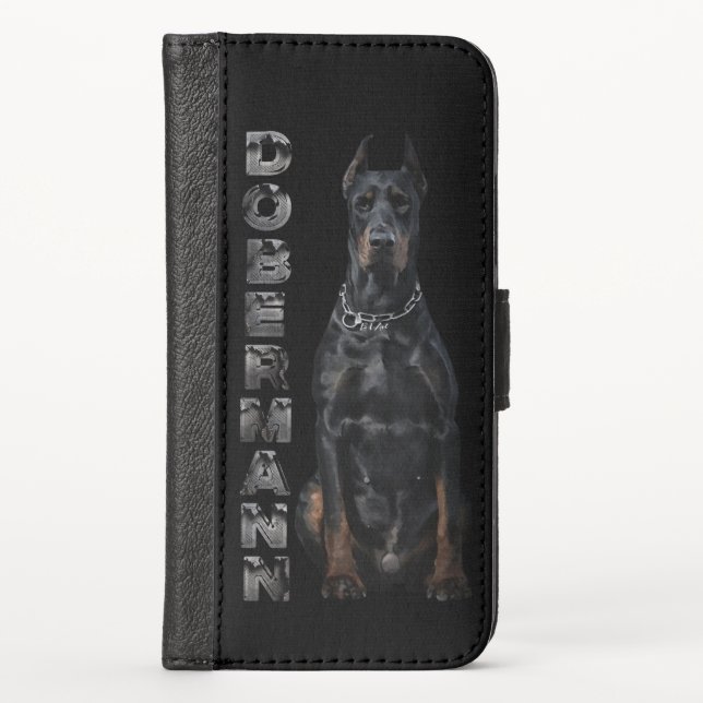 Doberman Pinscher    iPhone Wallet Case (Front)