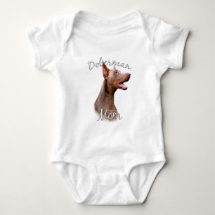 Doberman Pinscher (Isabella) Mom 2 Baby Bodysuit