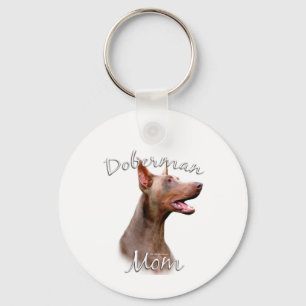 Doberman Pinscher (Isabella) Mom 2 Keychain