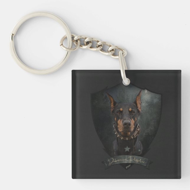 Doberman Pinscher Keychain (Front)