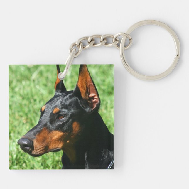 Doberman Pinscher Keychain (Back)