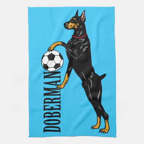 doberman pinscher kitchen towel