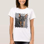 Doberman Pinscher Ladies Fitted T-Shirt