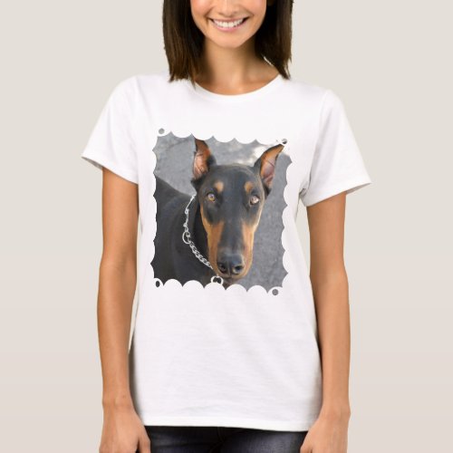 Doberman Pinscher Ladies Fitted T_Shirt