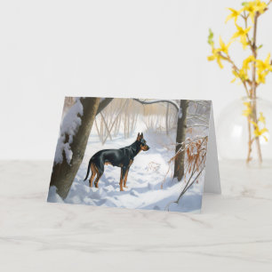 Doberman Pinscher Let It Snow Christmas Card